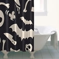 thumbnail image 4 of Spooky Halloween Icons Pattern Shower Curtain 36"x72" ,Bathroom Decorative Shower Curtains Set with 12 Hooks,Modern Waterproof Washable Shower Curtain, 4 of 6