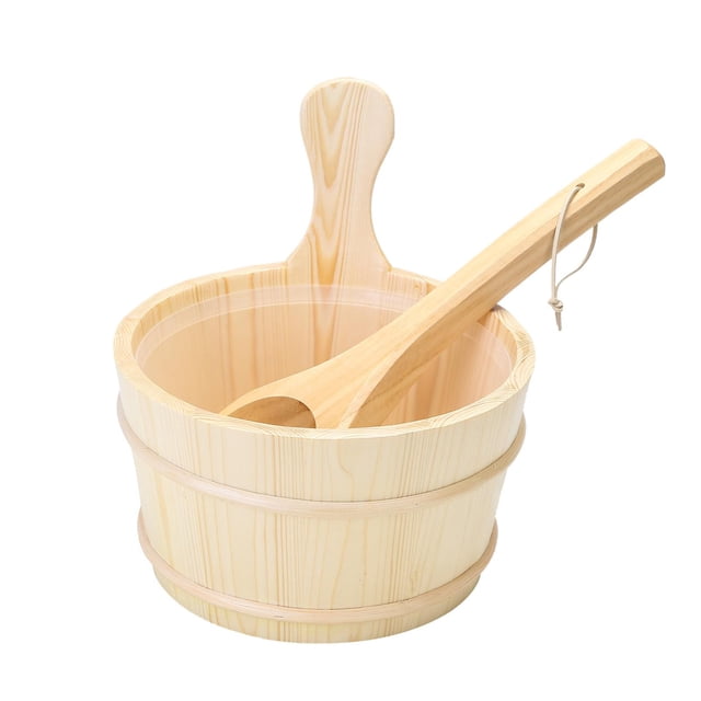 Barril de madera para sauna de 4 litros, barril de madera portátil para jacuzzi, accesorio para spa, vaporizador de spa