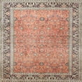 thumbnail image 1 of Ahgly Company Machine Washable Indoor Square Traditional Sienna Brown Area Rugs, 3' Square, 1 of 7