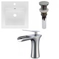 thumbnail image 1 of American Imaginations 16.5-in. W 1 Hole Ceramic Top Set In White Color - Drain Incl. AI-32958, 1 of 1