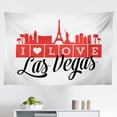 thumbnail image 1 of Las Vegas Tapestry, Colorful Elements of Vegas Entertaintment Monochrome Buildings Sax and Bar Signs, Fabric Wall Hanging Decor for Bedroom Living Room Dorm, 2 Sizes, Multicolor, by Ambesonne, 1 of 1