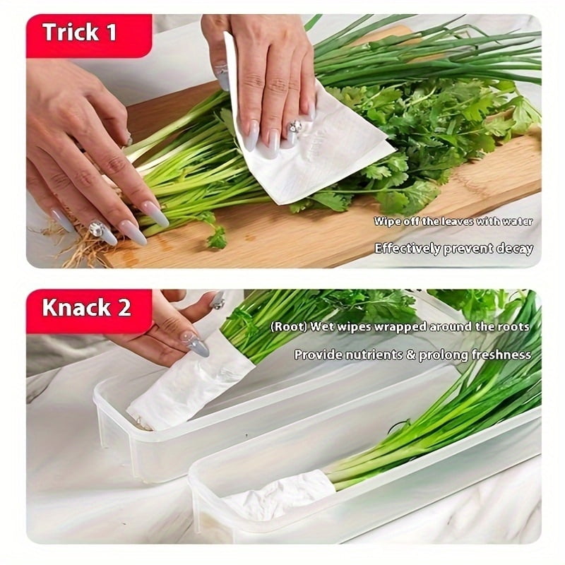 Food Storage Containers -Fridge Organizer with Removable Drain Plate & Lid for Fish, Meat, Fruits, Vegetables​