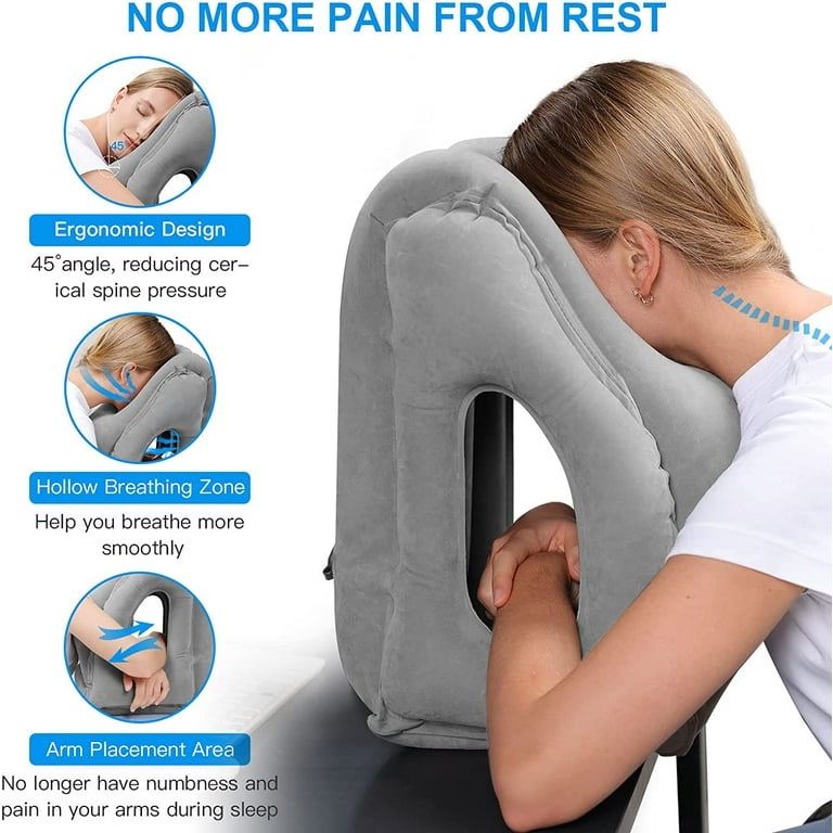 Pvc Inflatable Travel Sleeping Pillow Portable Cushion Neck Pillow Resting  Pillow On Airplane Car Bus Pillow Head Support Pillow