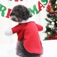 thumbnail image 3 of SPRING PARK Dog Cat Christmas Santa Claus Costume, Funny Pet Cosplay Outfits with a Cap, Puppy Fleece Warm Apparel Clothes for Xmas, 3 of 7