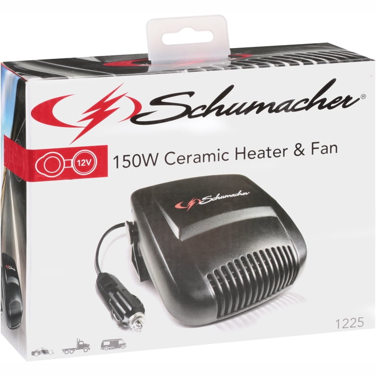 Schumacher Electric Ceramic Heater and Fan for Cars- 12V, 150W - Walmart.com