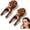 2pcs, variant on Scarab Acupressure Tool, Sandalwood Brass Bead Massager Acupressure Pen Ear Massager Facial Reflexology Tool Face Stick Fascia Tool for Daily Massage and Relaxation (1pc)