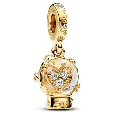 Pandora Heart Snowflake Snow Globe Dangle Charm