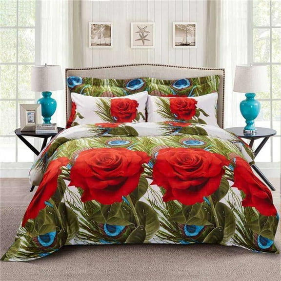 77 Decorate Duvet Cover Set, King Size Floral Bedding, Dolce Mela - Romeo DM711K