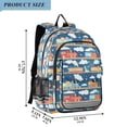 thumbnail image 2 of FORMRS Unisex School Backpack 17" Student Travel Bag with Laptop Compartment, Blue Cute Train Pattern, 2 of 7