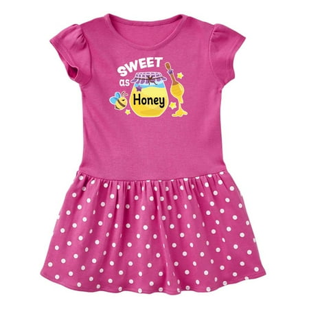 

Inktastic Sweet as Honey with Honey Jar and Bee Gift Toddler Girl Dress