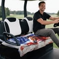 thumbnail image 5 of Uourmeti Golf Cart Seat Covers, Compatible with Sports, Suitable for Club Car Non-slip, American Flag Horse Print, 5 of 8