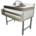 thumbnail image 3 of NSF Utility Sink, 36''x23''x33'' Free Standing Kitchen Sink, Compartment Bar Sink with Faucet, 3 of 11