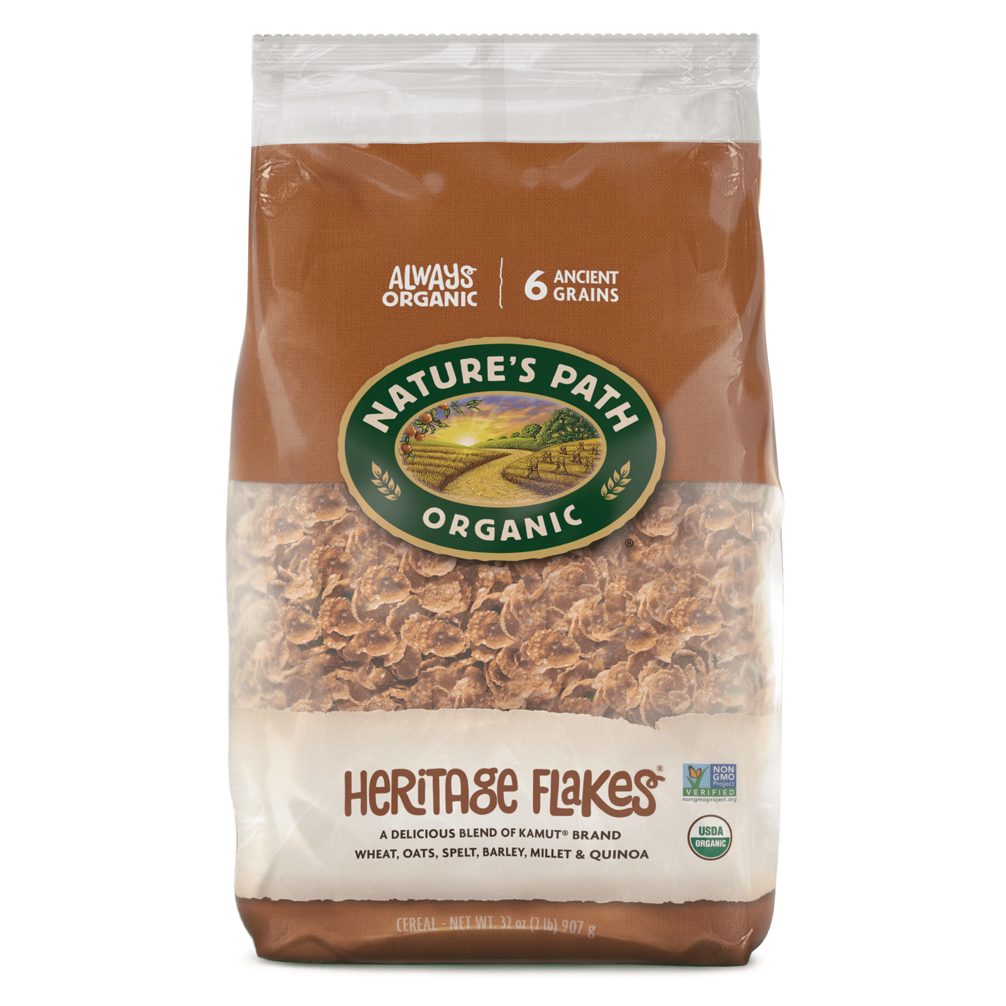 Nature's Path Organic Heritage Flakes Cereal, 32 oz Bag