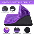 thumbnail image 3 of Gel Seat Cushion, for Long Sitting -Double Thick Cushion Breathable Honeycomb Chair with Non-Slip Cover Office Car, Wheelchair, Trips,Relief Sciatica Pain, 3 of 4