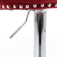 thumbnail image 5 of HUMEHA Set of 4 Swivel Barstool Burgundy Silver Leg Adjustable 25-33", 5 of 13