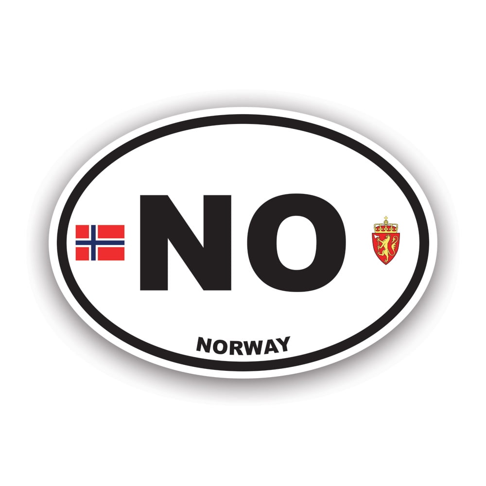Norway Oval Sticker Decal Self Adhesive Vinyl Weatherproof Made
