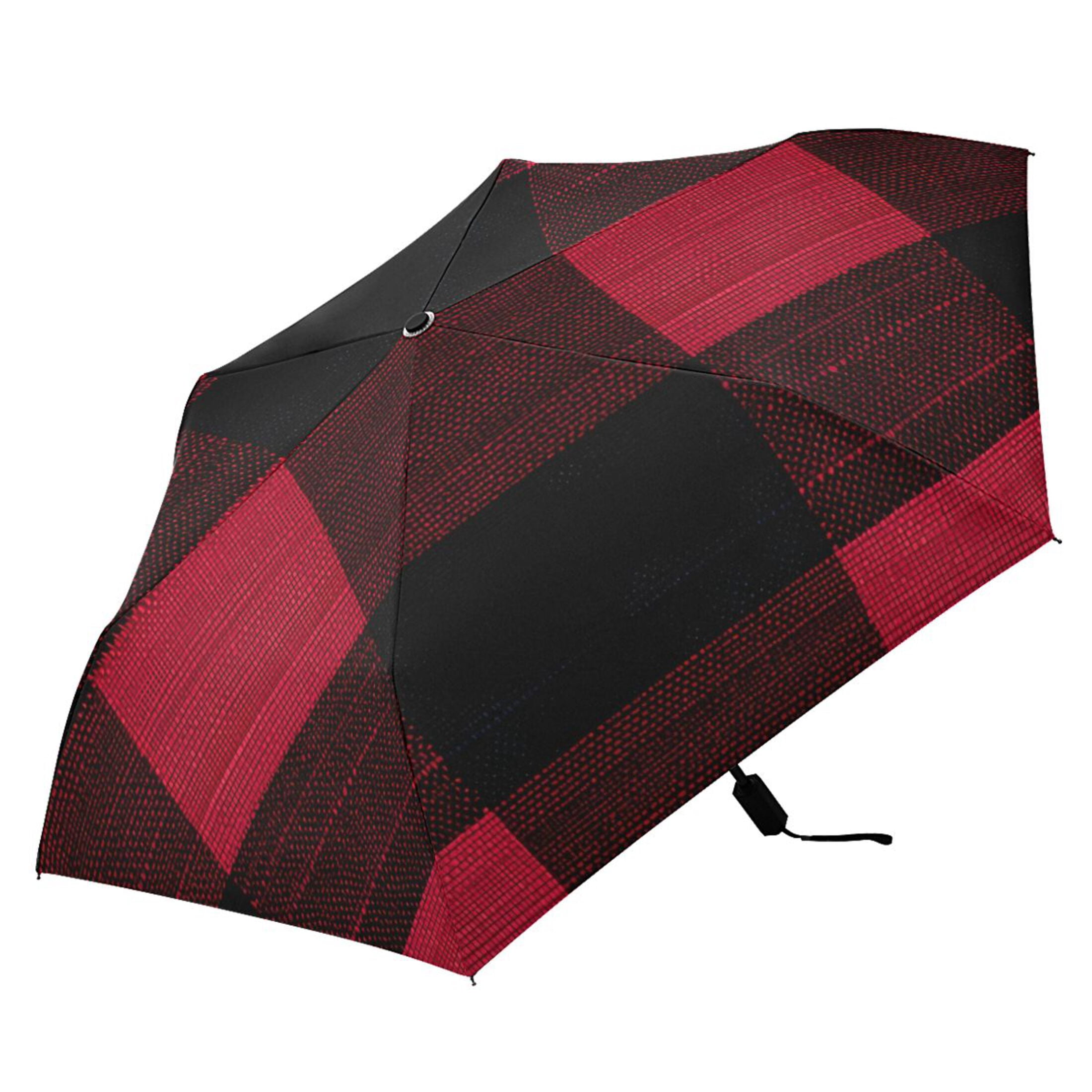 ALAZA Checkered Grid-b3 UPF 50+ Compact Folding Umbrella for Rain Travel Umbrella Packable