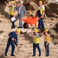 thumbnail image 6 of 6 Sets Model People Figures Construction Workers Hand Painted Resin for Collectors Home Display, 6 of 9