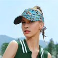 thumbnail image 4 of Kdxio Animal Pirate Print Sun Visor Hat Golf Visor Adjustable Velcro Outdoor Sports Cap for Men Women, 4 of 6
