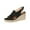 Black, variant on Xfvqtps Espadrilles for Women Flatform Weave Sole Slingback Peep Toe Side Cutout High Heel Wedge Pumps Khaki