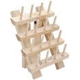 thumbnail image 2 of June Tailor 32-Bobbin Rack â€“ Solid Hardwood Sewing Organizer, Wall Mount Storage, 4" Natural Wood Pattern, 2 of 2