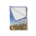 thumbnail image 2 of Nature Soft Flannel Fleece Throw Blanket, Wonders of the World National Park Rock Formation Czech Image, Cozy Plush for Indoor and Outdoor Use, 60" x 80", Olive Green Sky Blue, by Ambesonne, 2 of 6