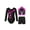 Hot Pink, variant on 3 Pieces Girls' Gymnastics Leotard Long Sleeve Sparkle Metallic Stripes Gymnastics Leotard Jersey Shorts And Sports Bra Dance Blue 12