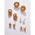 thumbnail image 2 of Sohi Gold-toned Contemporary Studs Earrings, 2 of 6