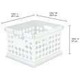 thumbnail image 2 of Sterilite Stackable Plastic Storage Crate Bin Organizer Box, White, 12-Pack, 2 of 8