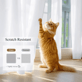 thumbnail image 6 of NICETOWN Privacy Sheer Curtains for Kitchen, Non-See-Through Sheer Curtains Light Filtering Living Room Curtains Back Tab Sheer Curtain Panels, Pure White, 52"x63", 1 Pair, 6 of 11