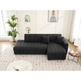thumbnail image 3 of Dark Gray Wool Sectional With Chaise For Living Room 3 And Elegant, 3 of 6