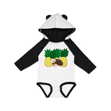 

Inktastic Pineapple Hedgehog Gift Baby Boy or Baby Girl Long Sleeve Bodysuit