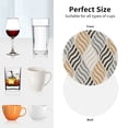 thumbnail image 6 of Lsque Geometric Pattern 4" Drink Coasters Set of 4, PVC Leather Absorbent Coasters, Table Coaster Set Decorative Coffee Cup Coasters Housewarming Gift -Round Shape, 6 of 6