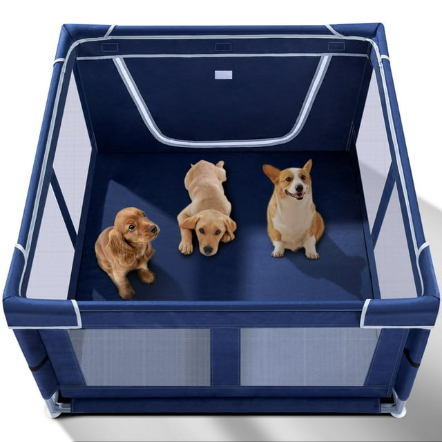 Parque infantil para mascotas pequeñas Zikopomi Puppy Indoor 42 x 42 x 25 pulgadas