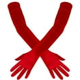 thumbnail image 1 of QIDESHIP Prom Party Velvet Long Gloves Rd2, Polyester,Spandex Hand Protection Equipment, 1 Pair Of Gloves, Opera Dance Finger 1920S Bridal Long Length Gloves Satin Womens Gloves Gloves, 1 of 8
