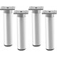 thumbnail image 1 of 4pcs Adjustable Furniture Legs, Metal Table Legs 200 Mm Matt Sliver Aluminum Alloy Round Sofa Feet Replacement, 1 of 5