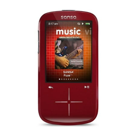 Sansa E200r Series - SanDisk Sansa Fuze+ 4 GB MP3 Player _Red_ _Discontinued by Manufacturer_