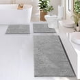 thumbnail image 3 of Juego de alfombras de baño Hearth & Harbor Silver Chenille, 3 unidades, 3 of 9