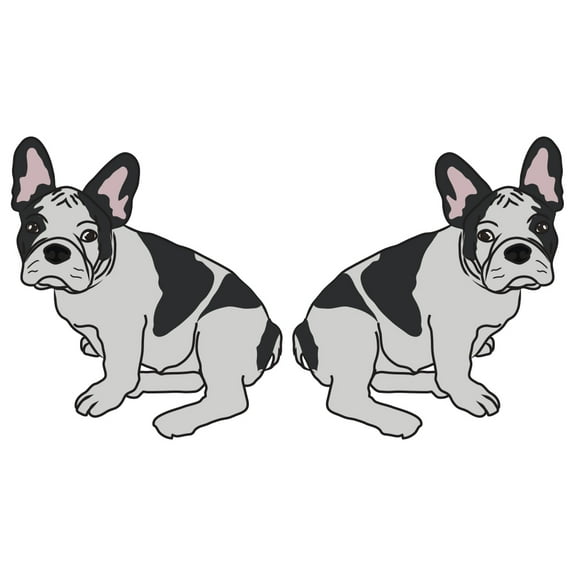 French Bulldog Decal | Indoor/Outdoor | Dog Lover Super Cute Sticker for SUV Windows, Dorm Rooms, Bedroom, Offices | SignMission personalized gift | 2 Pack of 6"