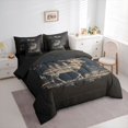 thumbnail image 3 of Feelyou Rustic Moose Deer Bedding Comforter Set 7pcs, Lodge Cabin King Bedding Sets, 3 of 8