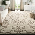 thumbnail image 2 of SAFAVIEH Florida Kalina Damask Shag Area Rug, Cream/Beige, 8'6" x 12', 2 of 5