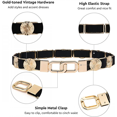 thumbnail image 4 of JUSTUP Women Dress Belts Elastic Stretch Waist Belts for women Dresses with Gold Buckle, Gold Circle, 4 of 4