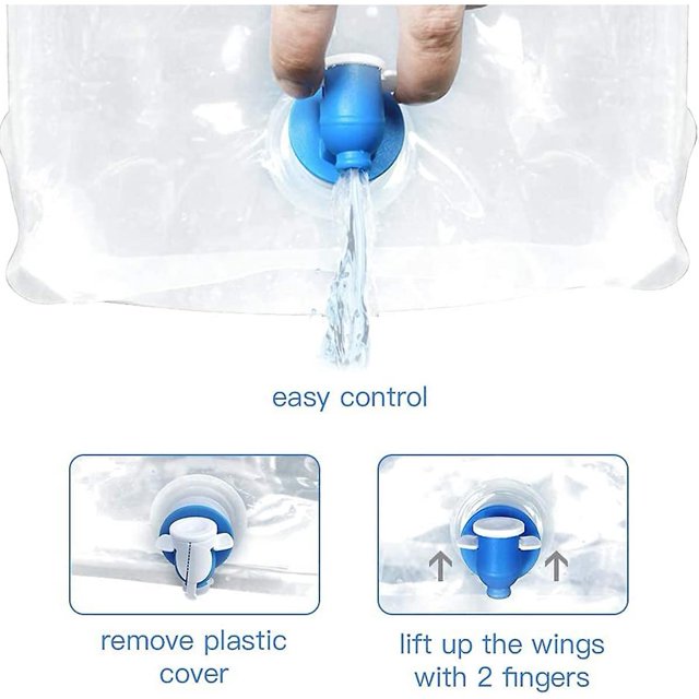 Contenedor de agua para acampar de 210l plegable con grifo, portador de agua agua potable reutilizable para deportes Camping senderismo Picnic barbacoa coche al aire libre ZefeiWu 8390615886611