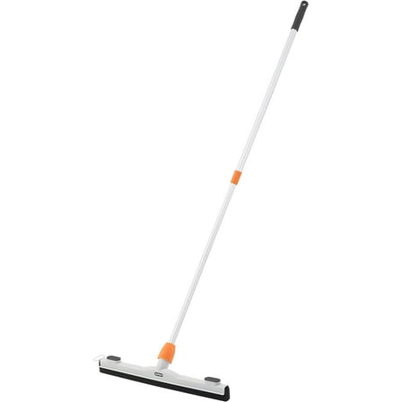 Superio Floor Squeegee for Concrete, Tile, Laminate, Bathroom Floor - 34"- 60" Telescopic Long Handle - 18" Foam Window Squeegee