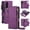 Darkpurple, variant on Decase for Samsung Galaxy Z Fold 4 Crossbody Wallet Case with Detachable Magnetic Phone Cover,RFID Blocking Faux Leather Flip Folio Cover with Zipper Pocket and Strap,Black