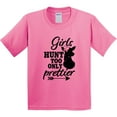 thumbnail image 3 of Inktastic Hunting Girls Hunt Too Only Prettier with Doe and Arrow Youth T-Shirt, 3 of 5