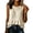 Beige, variant on Womens Round Neck Ruffle Hem Tanks Relaxed Fit Sleeveless Top Casual Peplum Blouse