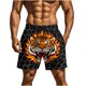thumbnail image 1 of Pantalones de Natación de Cintura Elástica de los Hombres con Impresión Divertida Doble Bolsillo de Cinco Puntos Pantalones Cortos de Playa, Pantalones Cortos de Cintura Elástica de los Hombres con B, 1 of 9