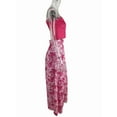 thumbnail image 3 of 2 Piece Outfits for Women One Shoulder Short Top Floral Long Wide Leg Pants Palazzo Sets Rose Red XXL, 3 of 5