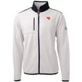 thumbnail image 2 of Men's Cutter & Buck White/Navy Dayton Flyers Big & Tall Cascade Eco Sherpa Fleece Full-Zip Jacket, 2 of 3